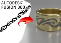 Fusion 360. Урок - Создание кольца и гравировки текста/узора на всем радиусе кольца.